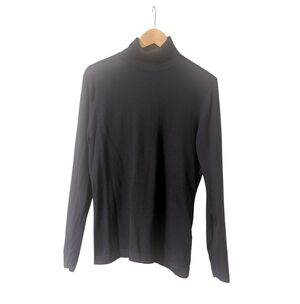 Woman's August Silk Classic Navy Blue Turtleneck Sweater- Size X-Large